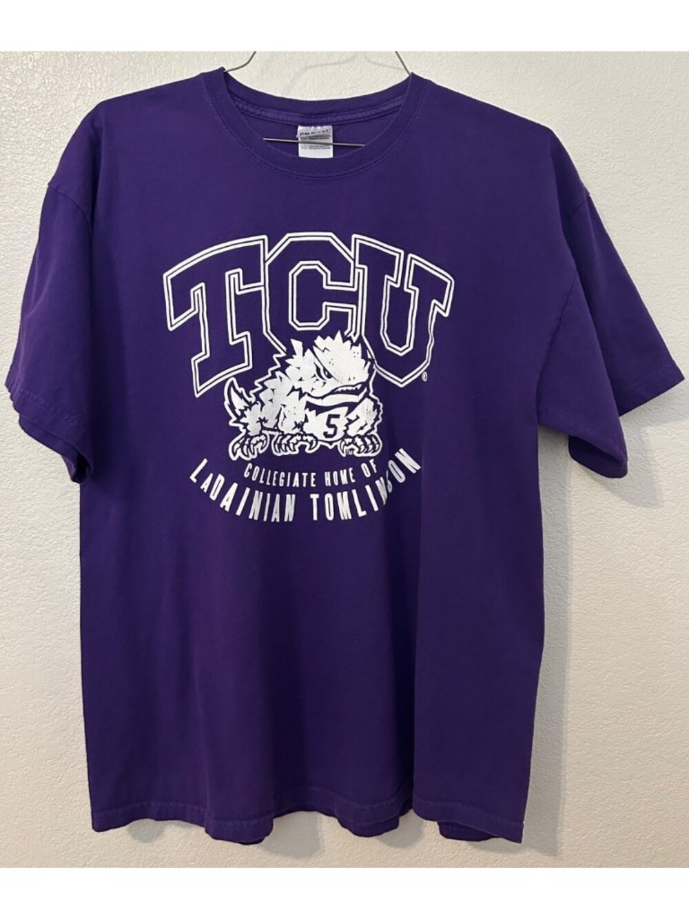 Texas TCU Horned Frogs Football Purple T-Shirt LaDainian Tomlinson XL Fanatics
